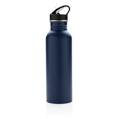 Deluxe Sportflasche aus Edelstahl navy blau bedrucken, Art.-Nr. P436.420