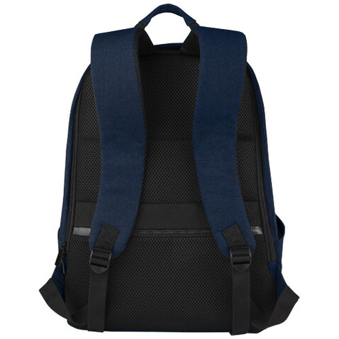 Joey 15,6 Zoll Anti-Diebstahl Laptop Rucksack 18 L aus GRS-recyceltem Canvas, navy bedrucken, Art.-Nr. 12067755