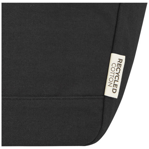 Joey GRS-recycelte Canvas Lunch Kühltasche 6 L für 9 Dosen, schwarz bedrucken, Art.-Nr. 12067990