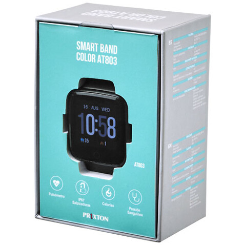 Prixton AT803 Activity Tracker mit Thermometer, schwarz bedrucken, Art.-Nr. 2PA02790