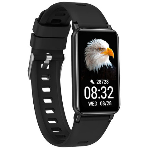 Prixton AT806 Multisport-Smartband mit GPS, schwarz bedrucken, Art.-Nr. 2PA15090