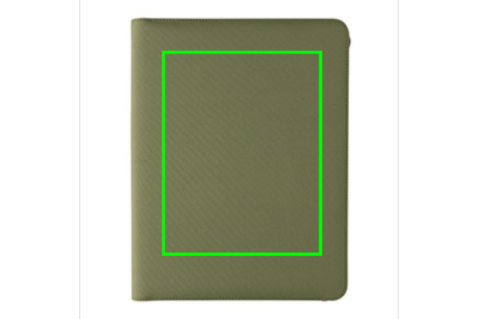 Impact Aware™ Deluxe 300D Tech Portfolio mit Reißverschluss grün bedrucken, Art.-Nr. P774.397