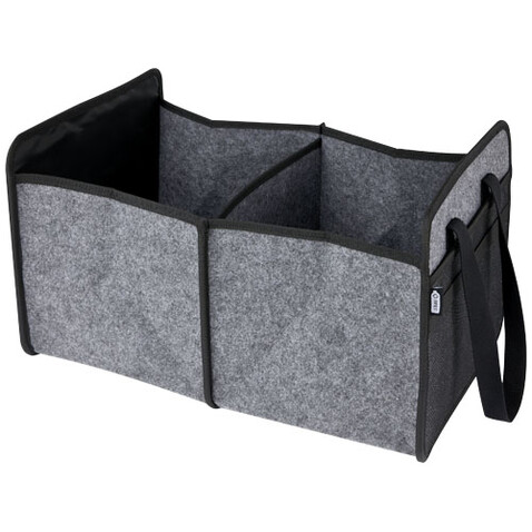 Felta faltbarer Auto-Organizer aus GRS-recyceltem Filz, mittelgrau bedrucken, Art.-Nr. 12066482