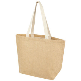 Juta 300 g/m² Jute Tragetasche 12 L, natur, weiss bedrucken, Art.-Nr. 12067406 Juta 300 g/m² Jute Tragetasche 12 L, natur, weiss bedrucken, Art.-Nr. 12067406