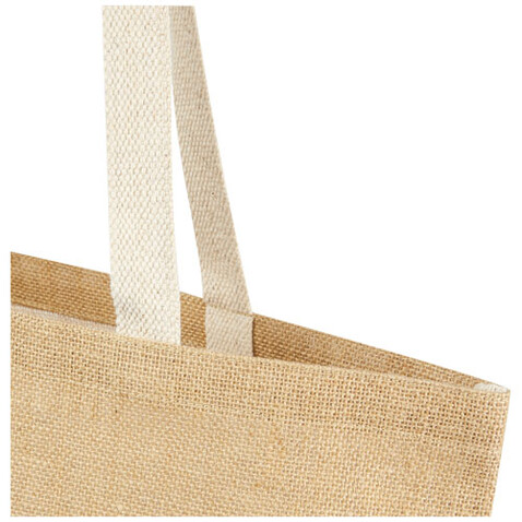 Juta 300 g/m² Jute Tragetasche 12 L, natur, weiss bedrucken, Art.-Nr. 12067406