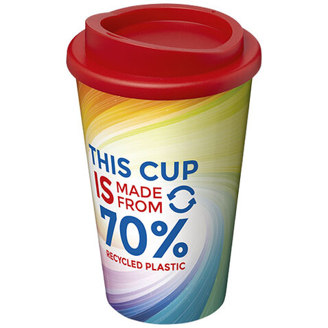 Brite-Americano® Eco 350 ml Isolierbecher, rot bedrucken, Art.-Nr. 21049221