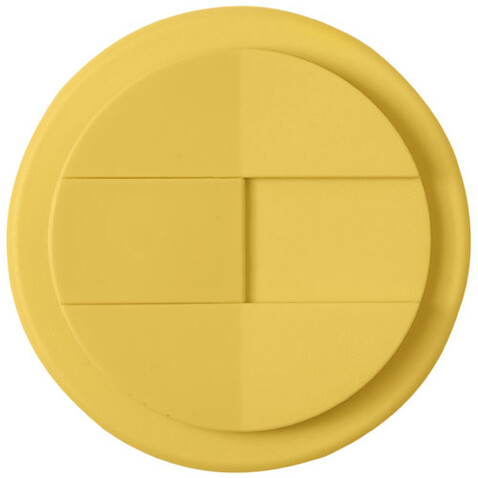 Brite-Americano® Eco 350 ml Isolierbecher mit auslaufsicherem Deckel, gelb bedrucken, Art.-Nr. 21049311
