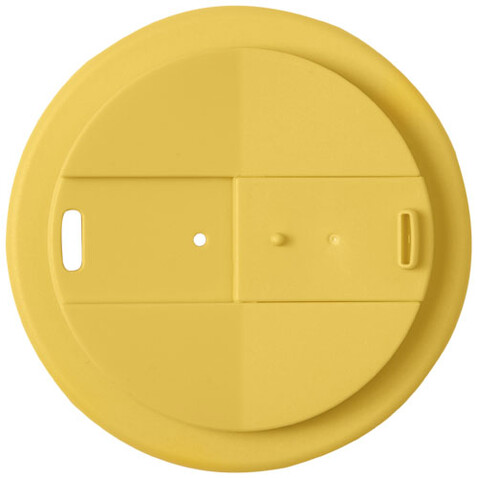 Brite-Americano® Eco 350 ml Isolierbecher mit auslaufsicherem Deckel, gelb bedrucken, Art.-Nr. 21049311