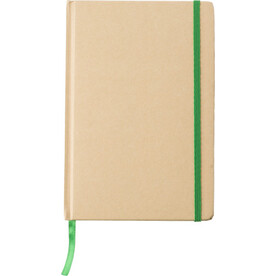 Notizbuch aus recyceltem Papier (A5) Gianni – Limettengrün bedrucken, Art.-Nr. 019999999_818553