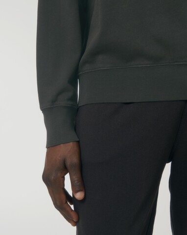 Matcher Vintage - Das Garment-Dyed Rundhals-Unisex-Sweatshirt aus French Terry - G. Dyed Black Rock - 3XL bedrucken, Art.-Nr. STSU085C1403X