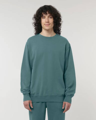 Matcher Vintage - Das Garment-Dyed Rundhals-Unisex-Sweatshirt aus French Terry - G. Dyed Hydro - XL bedrucken, Art.-Nr. STSU085C1021X