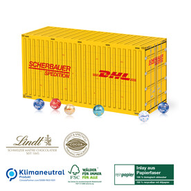 3D Adventskalender Lindt „Container“ Organic, Klimaneutral, FSC® bedrucken, Art.-Nr. 55354-W