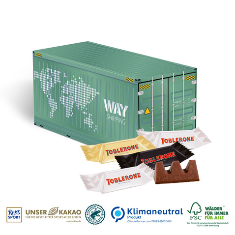 3D Präsent Container, Klimaneutral, FSC® bedrucken, Art.-Nr. 91122-W