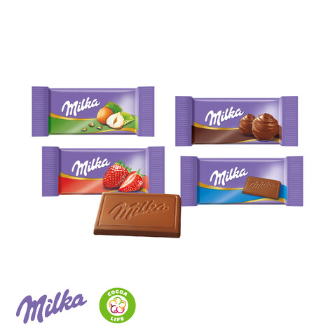 Tisch-Adventskalender mit Milka Schokolade Mix, Klimaneutral, FSC® bedrucken, Art.-Nr. 95200-W