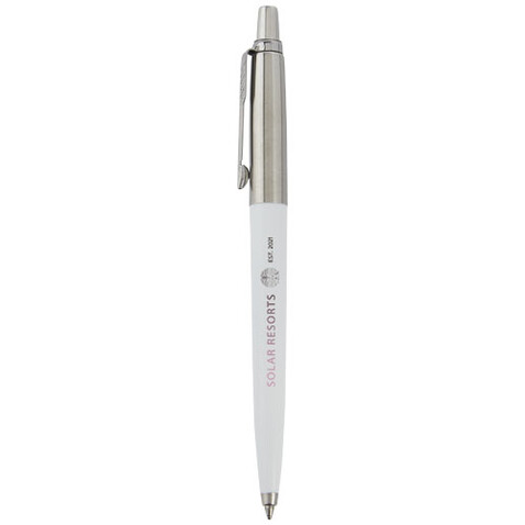 Parker Jotter Recycled Kugelschreiber (blaue Mine), weiss bedrucken, Art.-Nr. 10782301