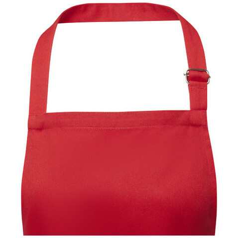 Andrea 240 g/m² Schürze mit verstellbarem Nackenband, rot bedrucken, Art.-Nr. 11333421