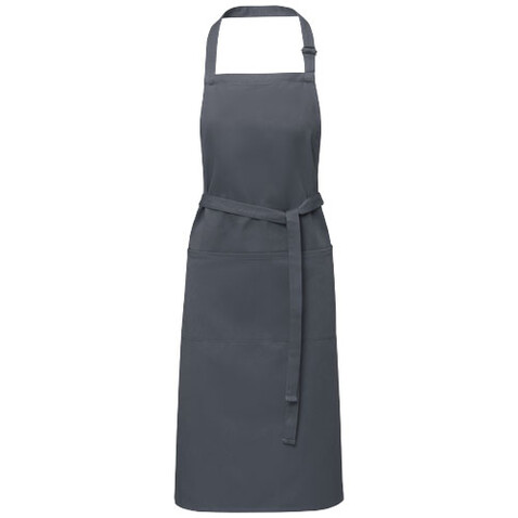 Andrea 240 g/m² Schürze mit verstellbarem Nackenband, dunkelgrau bedrucken, Art.-Nr. 11333483