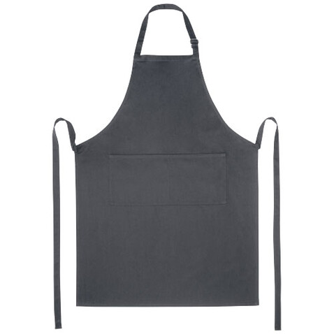 Andrea 240 g/m² Schürze mit verstellbarem Nackenband, dunkelgrau bedrucken, Art.-Nr. 11333483