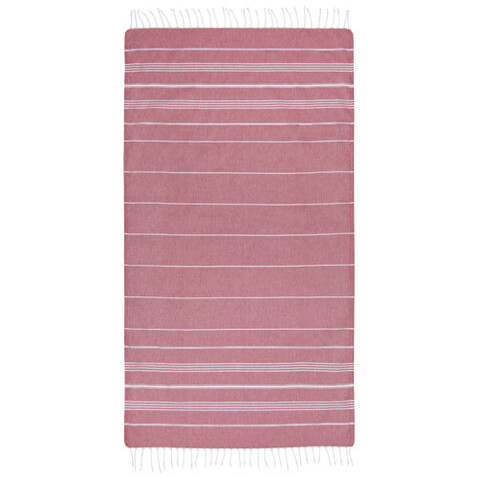 Anna 150 g/m² Hammam Baumwollhandtuch 100 × 180 cm, rot bedrucken, Art.-Nr. 11333521