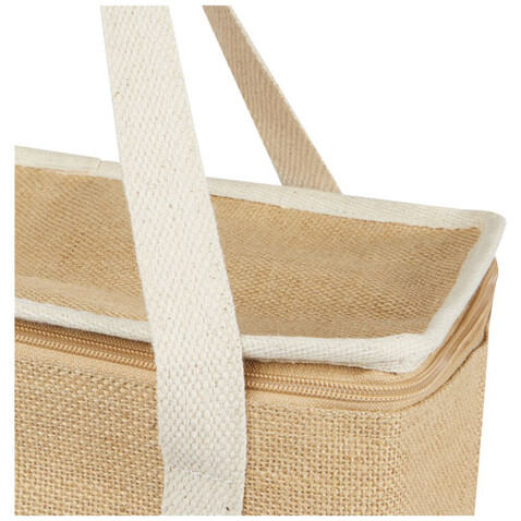 Juta 300 g/m² Jute Kühltragetasche 19 L, natur, weiss bedrucken, Art.-Nr. 12067606