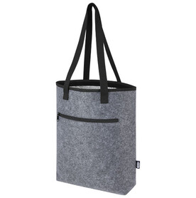 Felta Kühltragetasche aus GRS-recyceltem Filz 12 L, mittelgrau bedrucken, Art.-Nr. 21074382