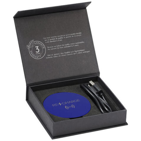SCX.design W12 kabellose Ladestation mit Leuchtlogo, Reflex blue bedrucken, Art.-Nr. 2PX05052