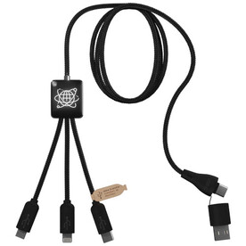 SCX.design C45 5-in-1 rPET-Ladekabel mit Datentransfer, schwarz bedrucken, Art.-Nr. 2PX08590 SCX.design C45 5-in-1 rPET-Ladekabel mit Datentransfer, schwarz bedrucken, Art.-Nr. 2PX08590