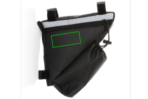 High-Visibility Fahrradtasche mit Flaschenhalter schwarz bedrucken, Art.-Nr. P325.031