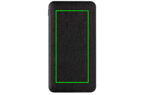 Tusca 10.000 mAh PU Powerbank schwarz bedrucken, Art.-Nr. P322.191