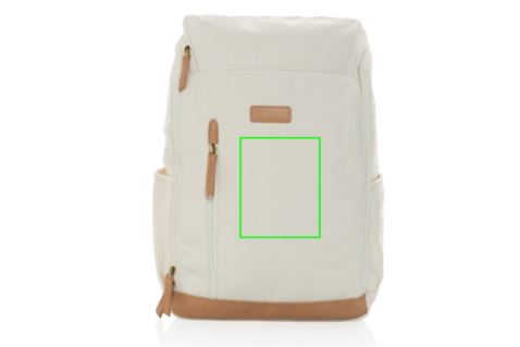 Impact AWARE™ 16 oz. r recyceltem canvas 15&quot; Laptop-Rucksack off white bedrucken, Art.-Nr. P760.240