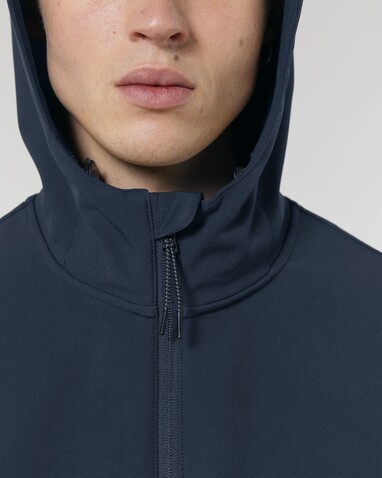 Stanley Discoverer - Die Herren-Softshelljacke mit Kapuze - French Navy - 3XL bedrucken, Art.-Nr. STJM158C7273X