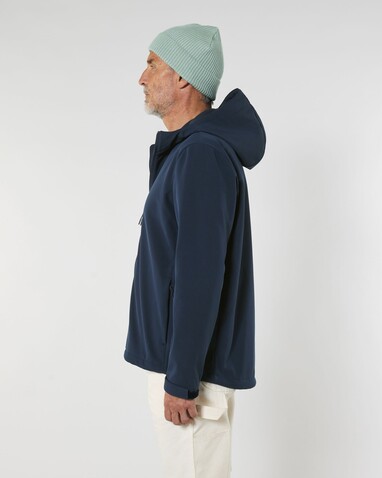 Stanley Discoverer - Die Herren-Softshelljacke mit Kapuze - French Navy - 5XL bedrucken, Art.-Nr. STJM158C7275X