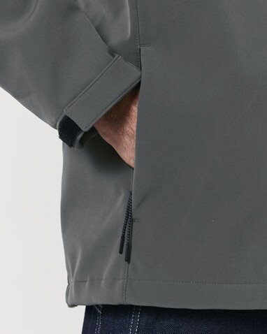 Stanley Discoverer - Die Herren-Softshelljacke mit Kapuze - Anthracite - M bedrucken, Art.-Nr. STJM158C2531M