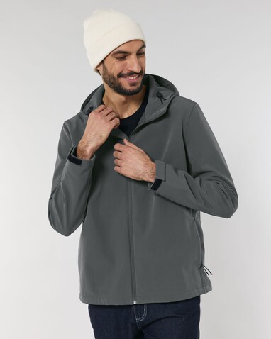 Stanley Discoverer - Die Herren-Softshelljacke mit Kapuze - Anthracite - XL bedrucken, Art.-Nr. STJM158C2531X
