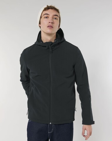 Stanley Discoverer - Die Herren-Softshelljacke mit Kapuze - Black - XL bedrucken, Art.-Nr. STJM158C0021X