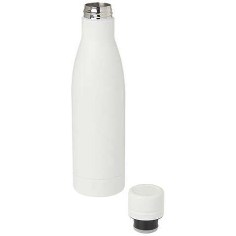 Vasa RCS-zertifizierte Kupfer-Vakuum Isolierflasche aus recyceltem Edelstahl, 500 ml, weiss bedrucken, Art.-Nr. 10073601