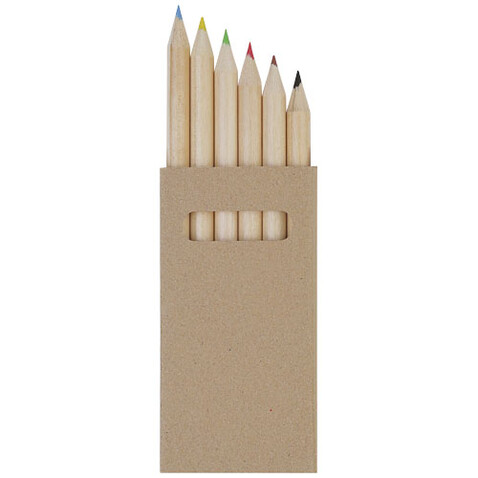 Artemaa Buntstift Malset, 6-teilig, natural bedrucken, Art.-Nr. 10783006