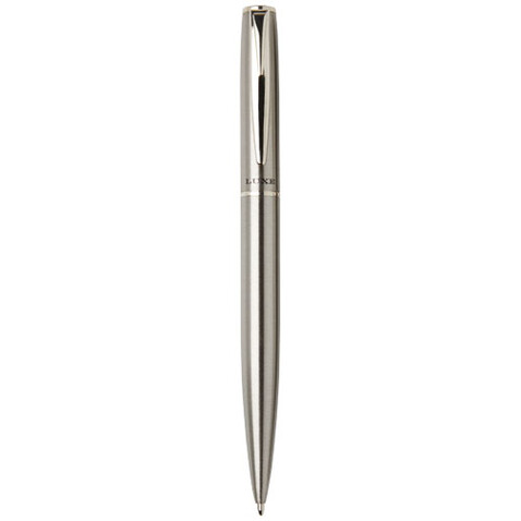 Didimis Kugelschreiber und Tintenroller aus recyceltem Edelstahl (schwarze Mine), silber bedrucken, Art.-Nr. 10783681