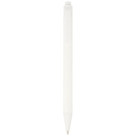 Chartik Kugelschreiber aus recyceltem Papier mit matter Oberfläche, einfarbig (schwarze Mine), weiss bedrucken, Art.-Nr. 10783901