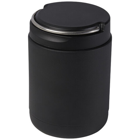 Doveron Lunchpot, isoliert aus recyceltem Edelstahl, 500 ml, schwarz bedrucken, Art.-Nr. 11334090
