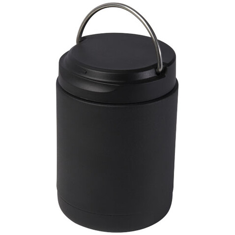 Doveron Lunchpot, isoliert aus recyceltem Edelstahl, 500 ml, schwarz bedrucken, Art.-Nr. 11334090