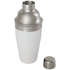 Gaudie Cocktailshaker aus recyceltem Edelstahl, weiss bedrucken, Art.-Nr. 11334901 Gaudie Cocktailshaker aus recyceltem Edelstahl, weiss bedrucken, Art.-Nr. 11334901
