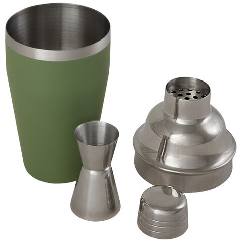 Gaudie Cocktailshaker aus recyceltem Edelstahl, heather grün bedrucken, Art.-Nr. 11334962