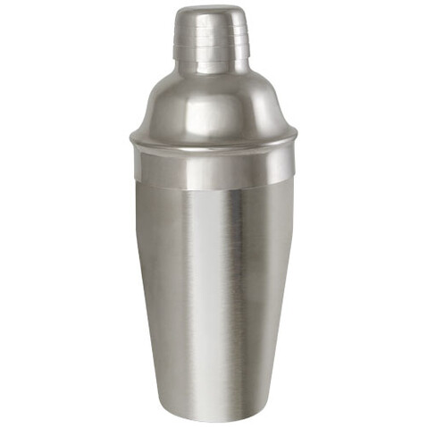 Gaudie Cocktailshaker aus recyceltem Edelstahl, silber bedrucken, Art.-Nr. 11334981