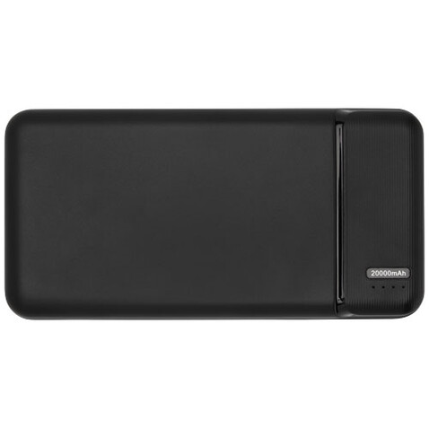 Loop 20.000 mAh Powerbank aus recyceltem Kunststoff, schwarz bedrucken, Art.-Nr. 12432290