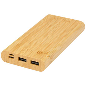 Tulda 10.000 mAh Powerbank aus Bambus, natur bedrucken, Art.-Nr. 12432306 Tulda 10.000 mAh Powerbank aus Bambus, natur bedrucken, Art.-Nr. 12432306