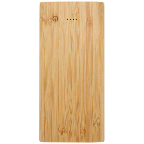 Tulda 10.000 mAh Powerbank aus Bambus, natur bedrucken, Art.-Nr. 12432306
