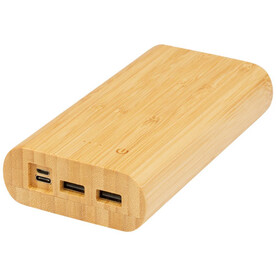 Tulda 20.000 mAh Powerbank aus Bambus, natur bedrucken, Art.-Nr. 12432406 Tulda 20.000 mAh Powerbank aus Bambus, natur bedrucken, Art.-Nr. 12432406