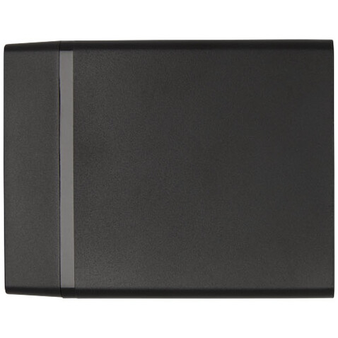 ADAPT PD-Powerstation aus recyceltem Kunststoff, 72W, schwarz bedrucken, Art.-Nr. 12433090