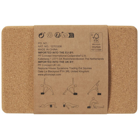 Trikona Kork Yogablock, natural bedrucken, Art.-Nr. 12703306
